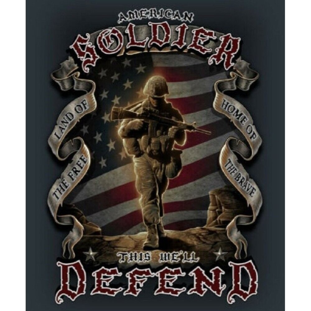 New Plush American Soldier Fleece Throw Gift Blanket US Army Armed Forces USA